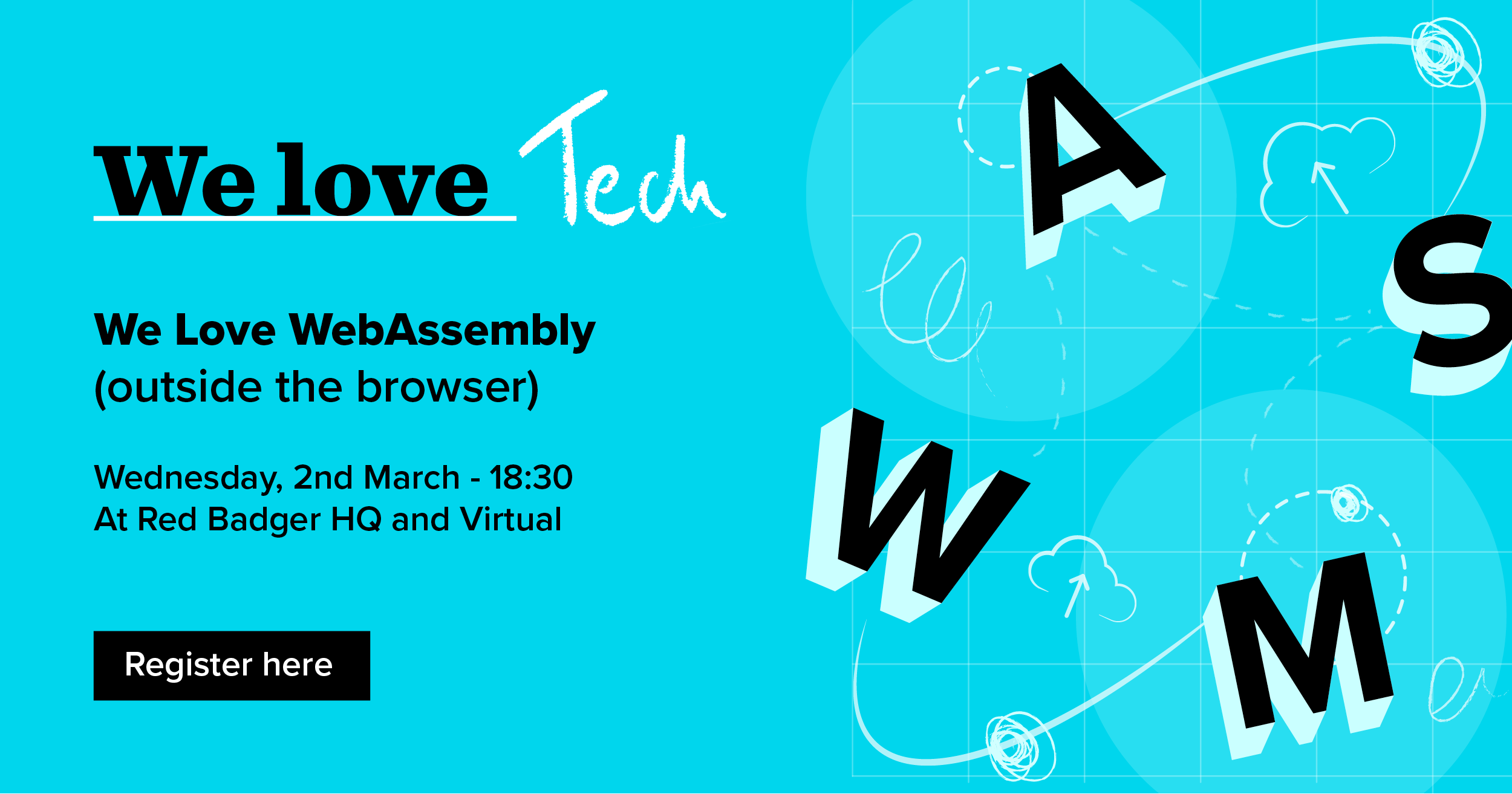We Love WebAssembly (outside the browser) | Event Banner | Red Badger