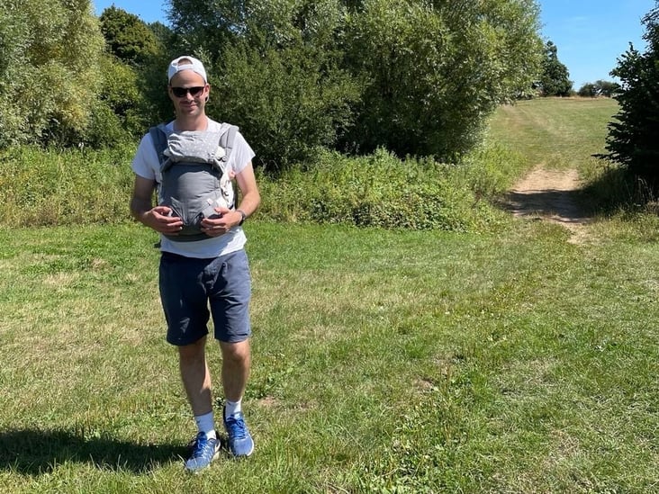 Jimmy out for a walk with his son | Red Badger