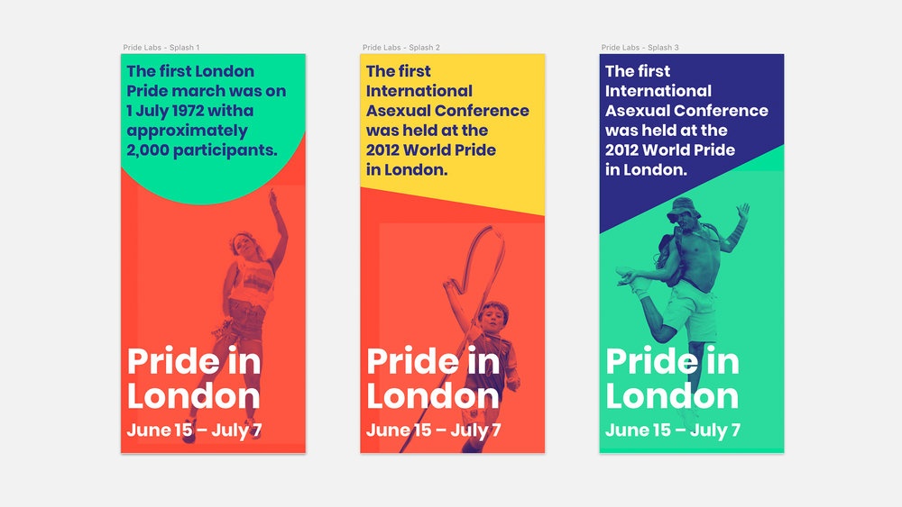  Early branding direction | Pride in London | Red Badger